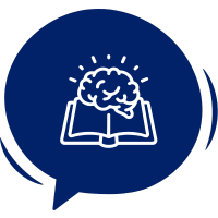 Um livro aberto e um cérebro sobre ele, a ideia é representar a busca do Gabriel Noah por novos conhecimentos complementares, dessa forma ele é capaz de oferecer uma experiência de aprendizado única para seus alunos.