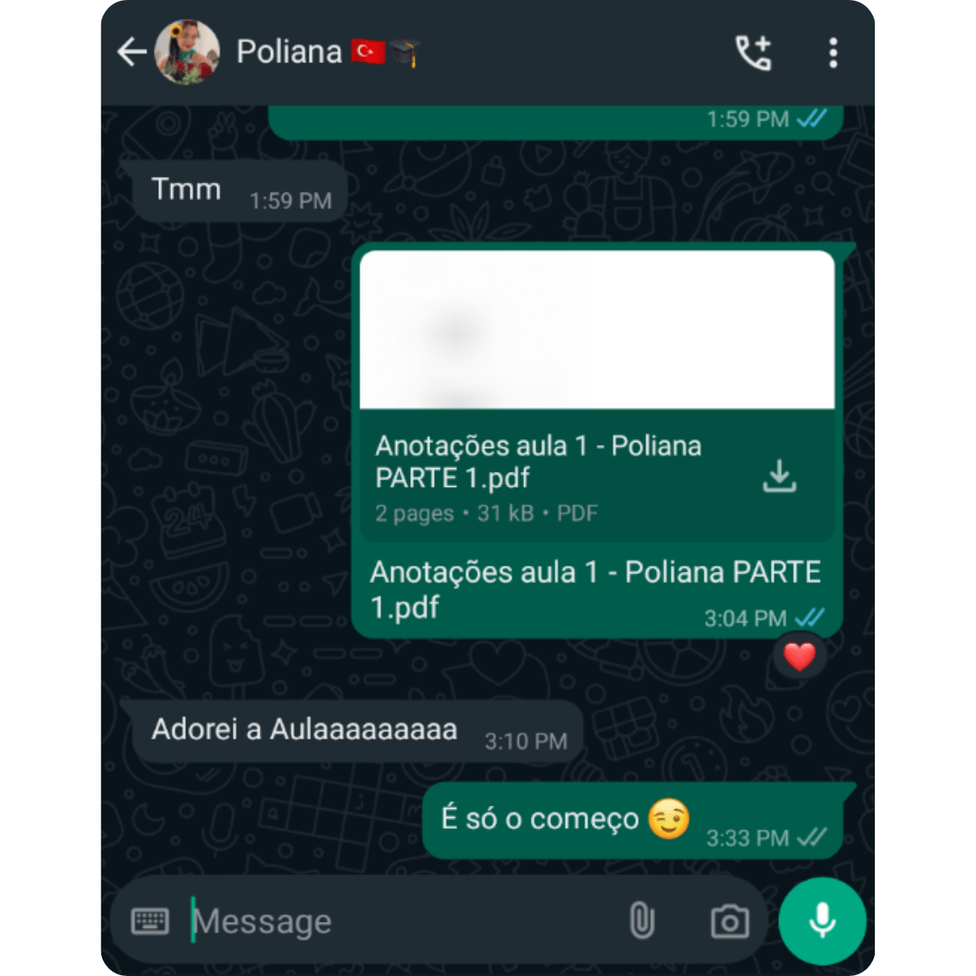 Depoimento da Poliana Poliana: Adorei a Aulaaaaaaaaaaaa! Gabriel Noah: É só o começo! 😊